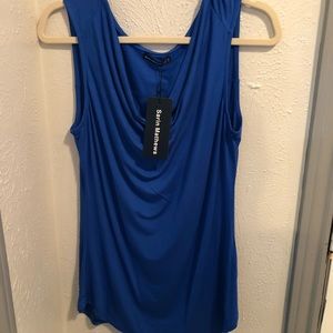Sarin Mathews blue droop top